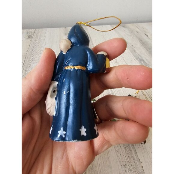 Porcelain Santa ornament sled elf set Xmas tree Santa's - Picture 12 of 13